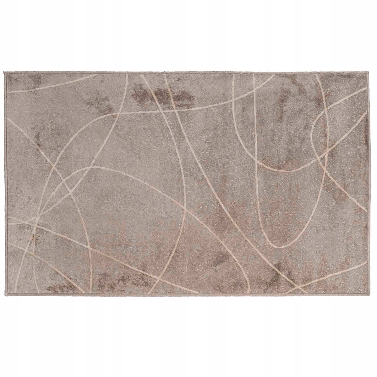 Koberec Tkaný z viskózy Hnědý s vzory 68x110 cm