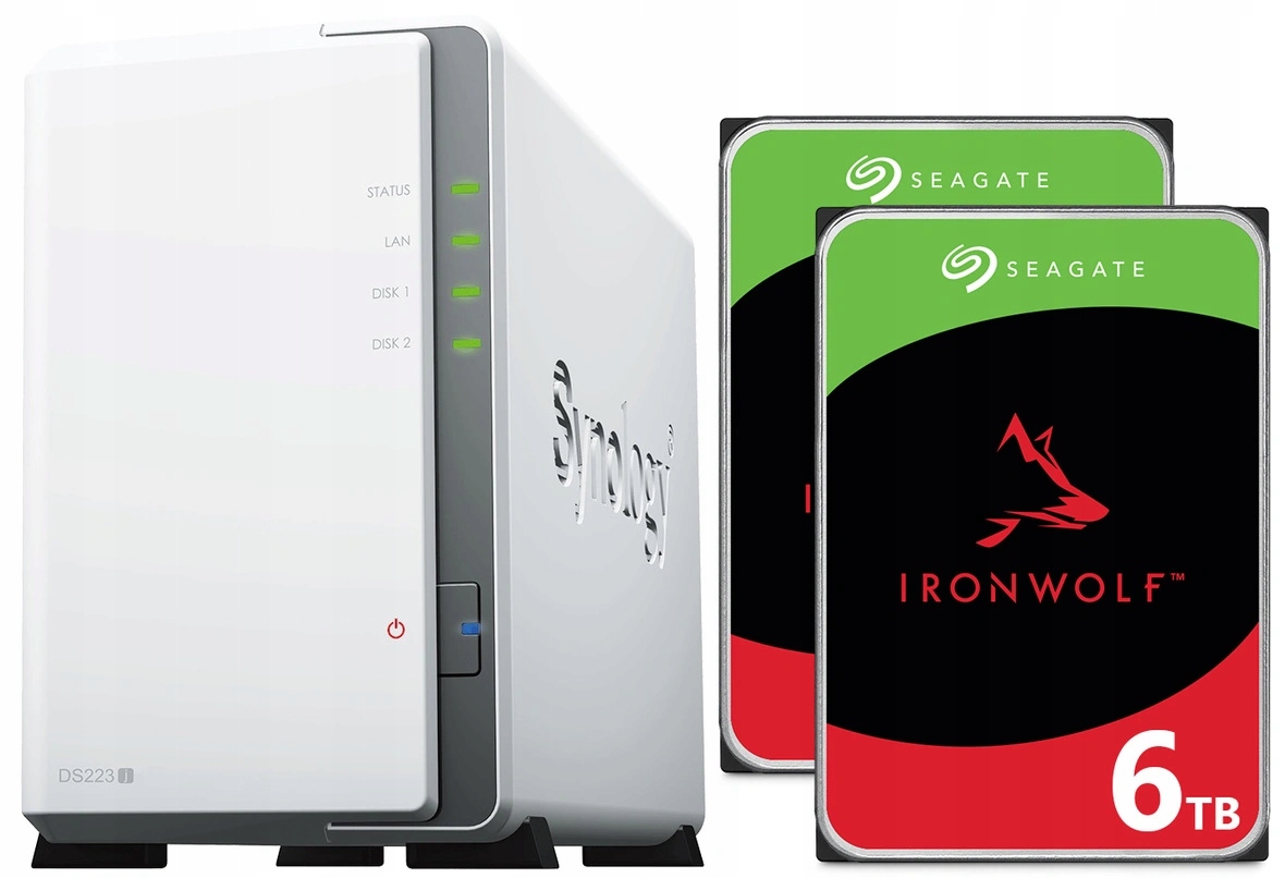 Nas server Synology Diskstation DS223j 12TB (2x6TB) Seagate IronWolf