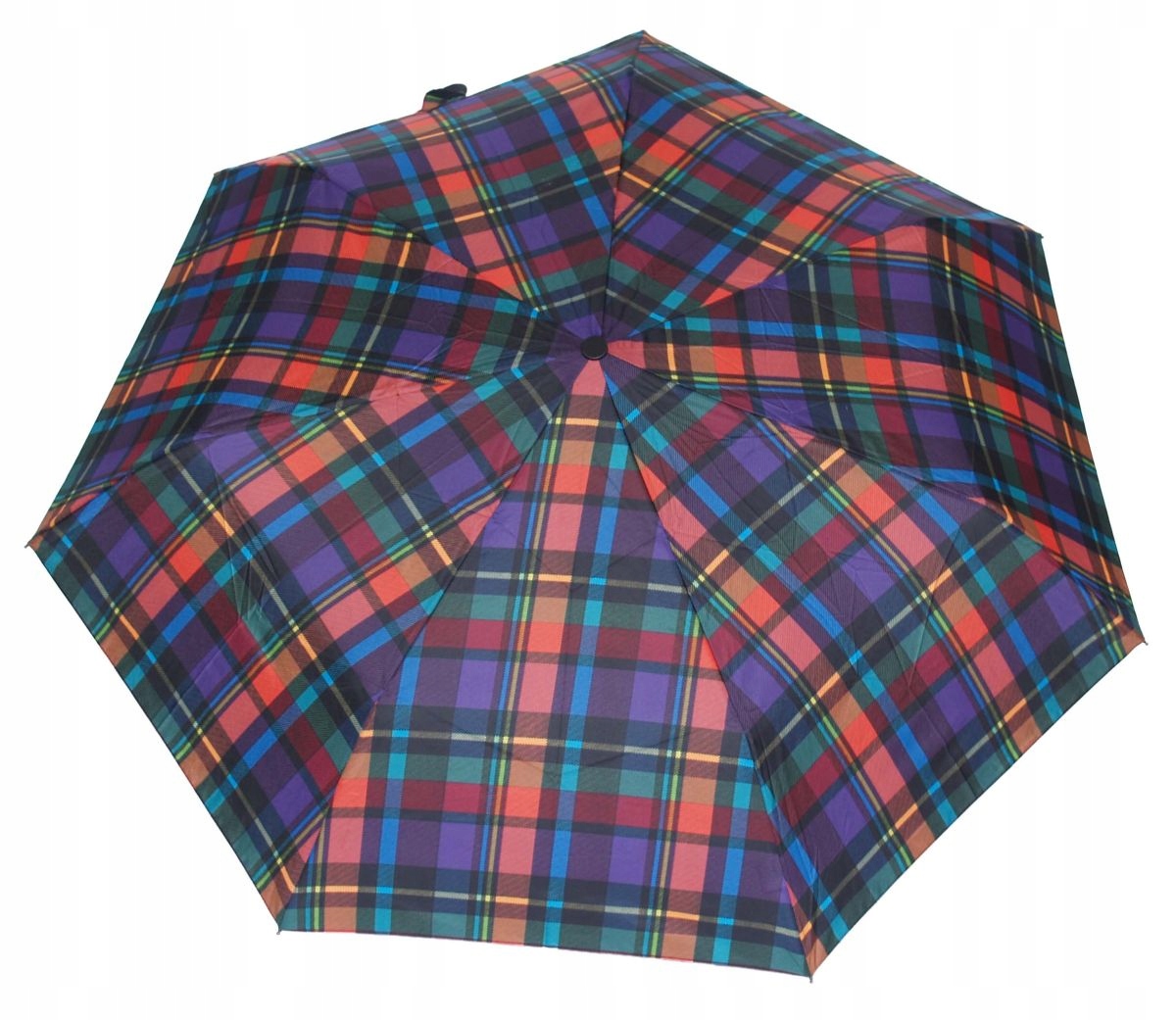 Deštník Derby silný automatický mřížkový červený magic.