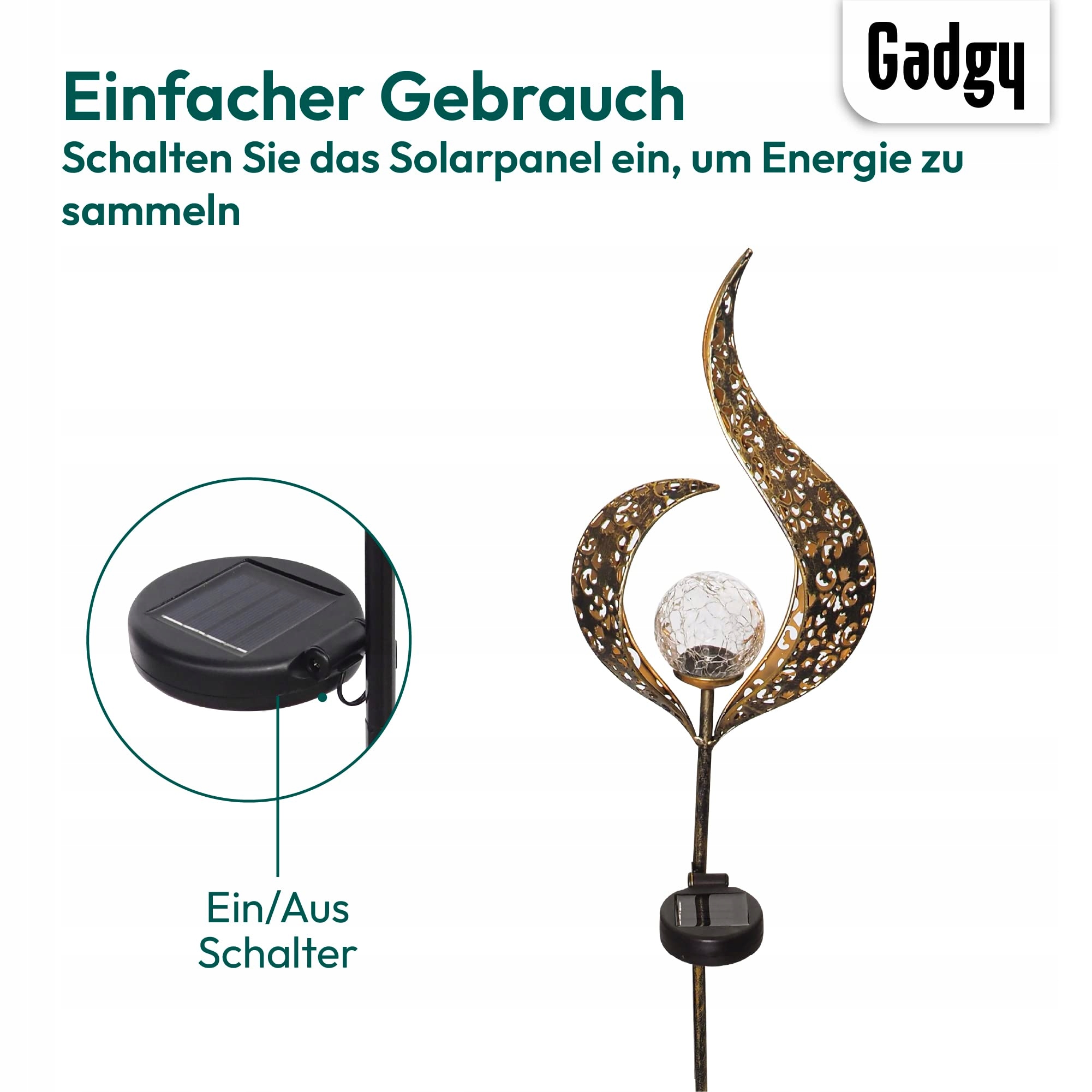 GADGY Solarlampy Zewnętrzne 2 Sztuki Wodoodporne LED Lampiony Ogród Czarny — miniatura 8