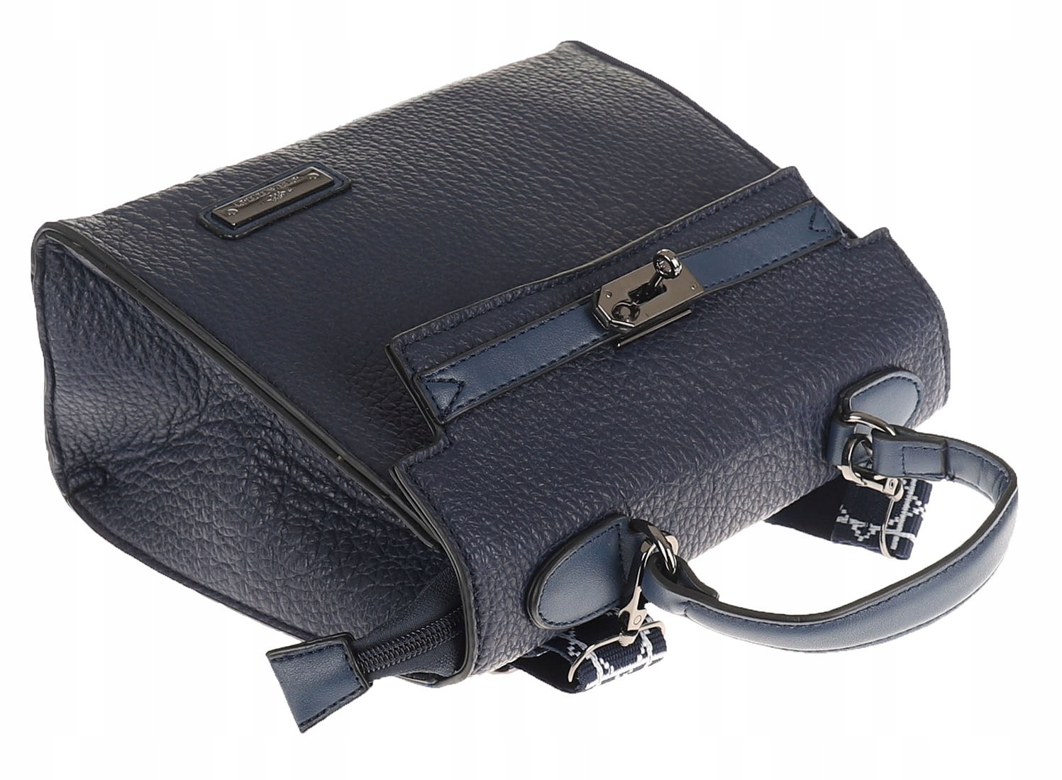 Klasyczna Elegancka Torebka Damska listonoszka 12307 Kolor niebieski