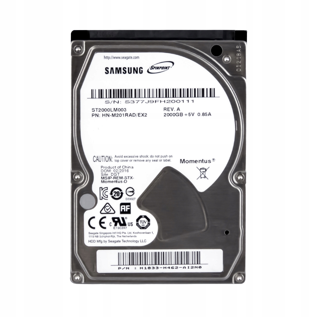 Samsung SpinPoint M9T 2TB 5.4K 32MB Sata III 2.5'' ST2000LM003