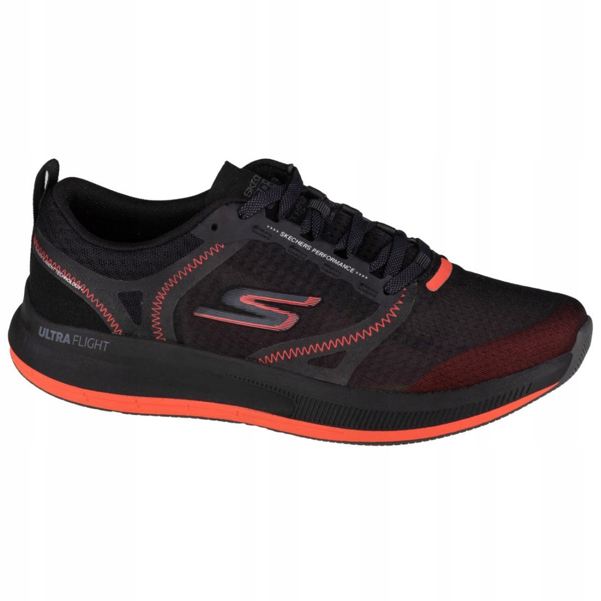 

Czarne Pomarańczowe Tkanina Buty Skechers r.44,5