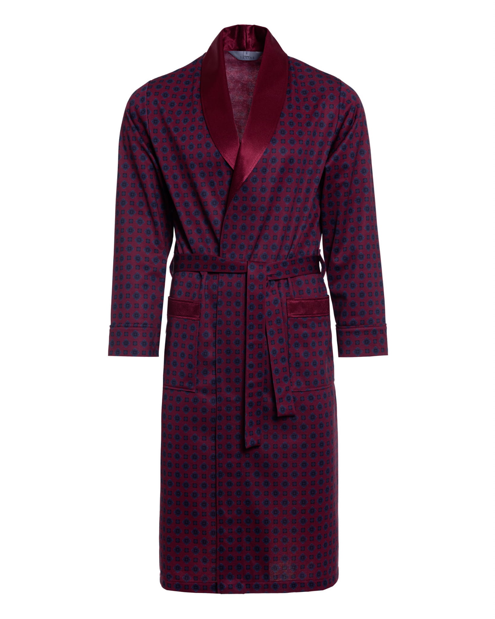 Elegantní tenký pánský župan RE-502 Bordó 31 XXXL