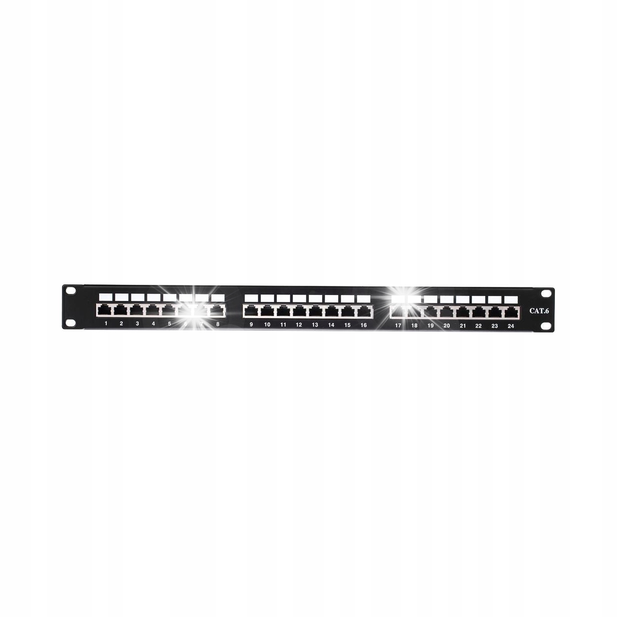 Patch panel 19'' Netrack 24-porty kat. 6 FTP, z półką