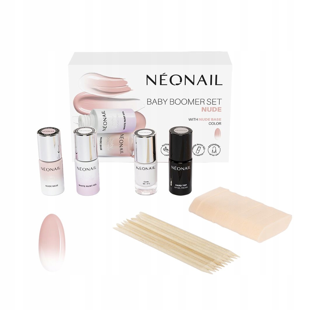 Neonail Sada na hybridní manikúru Baby Boomer Set Nude