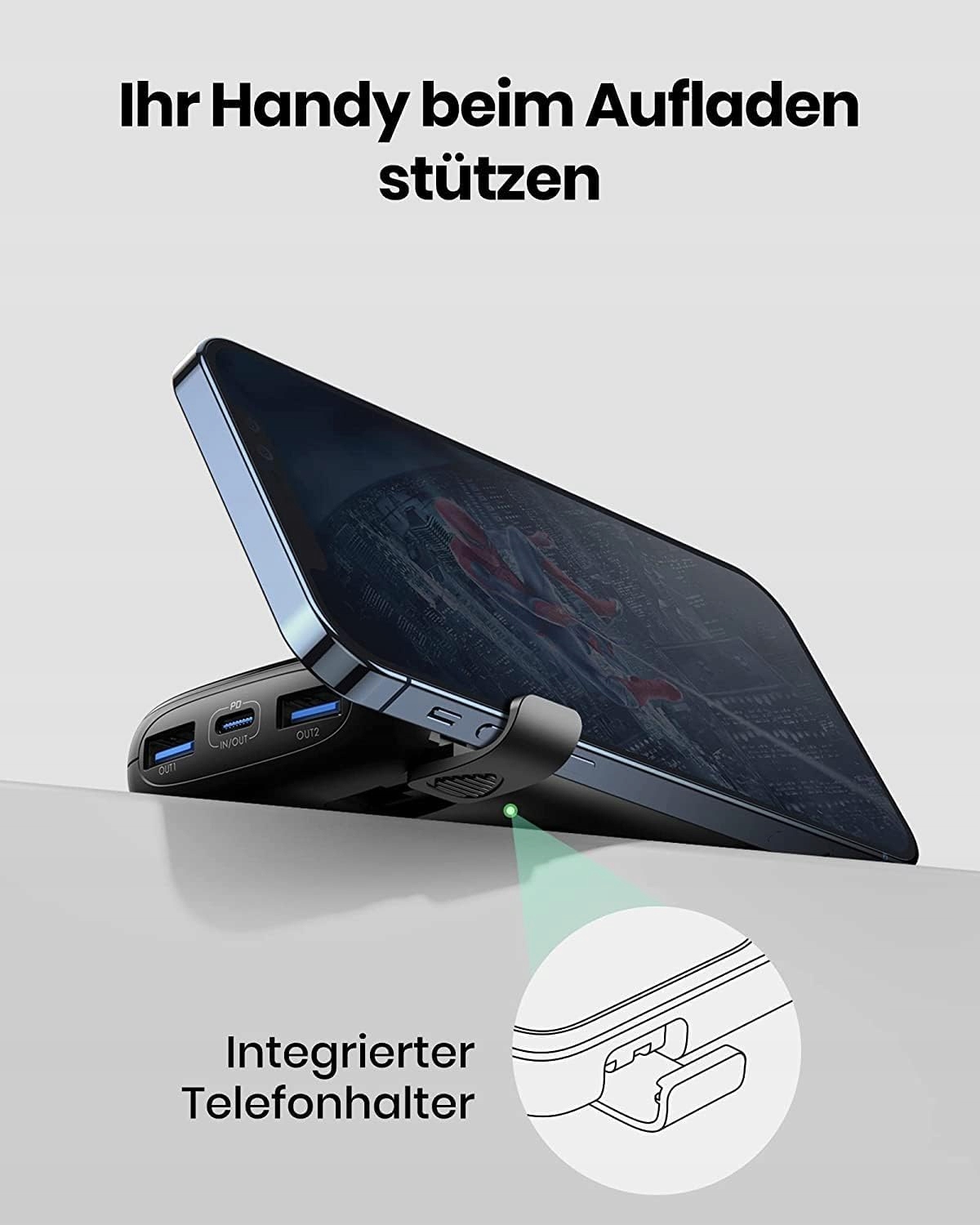 INIU Power Bank 22.5W 10000mAh USB C iPhone Samsung iPad — miniatura 8