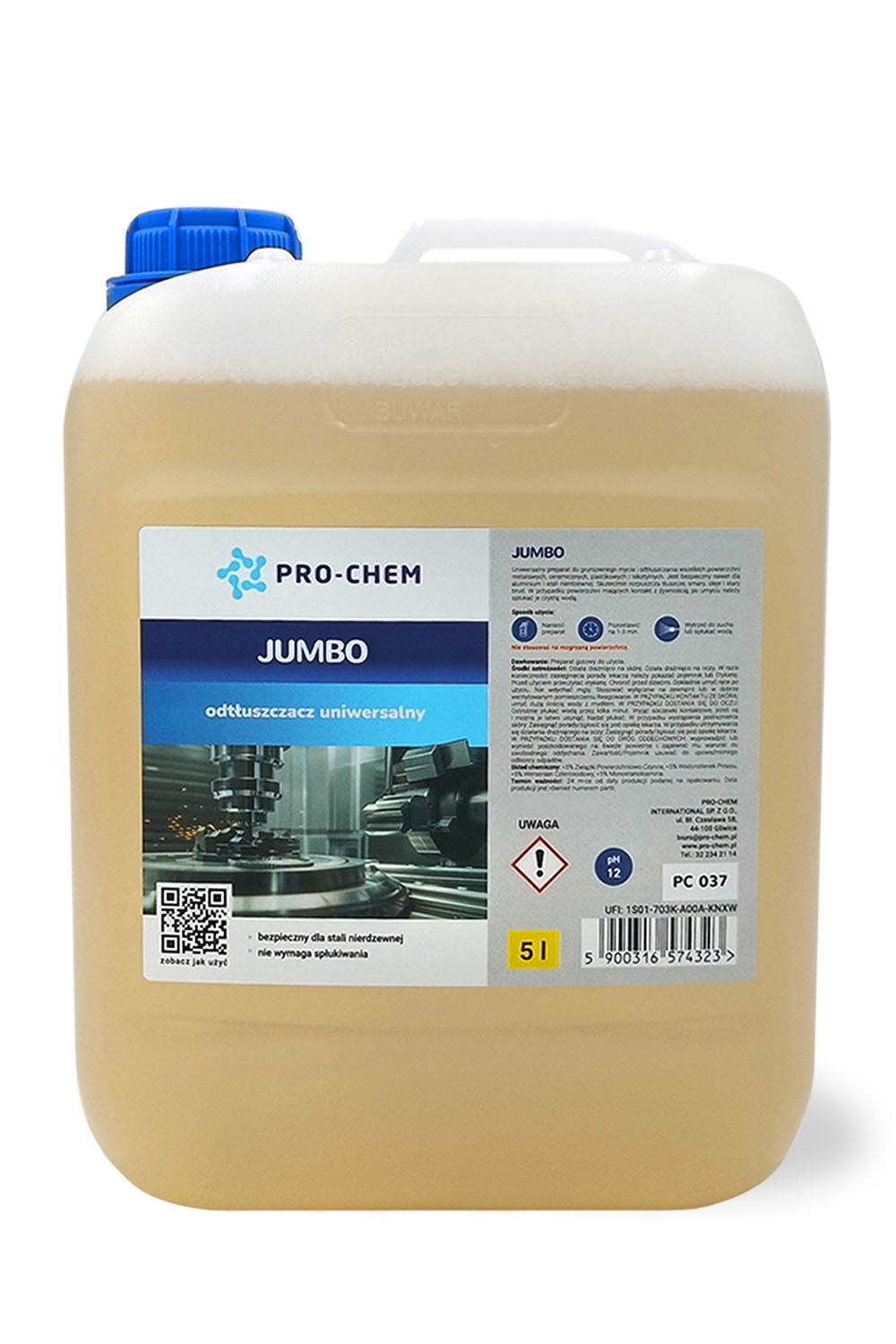 Płyn do odtłuszczania i gruntownego mycia Pro-chem Odtłuszczacz Jumbo 5 L