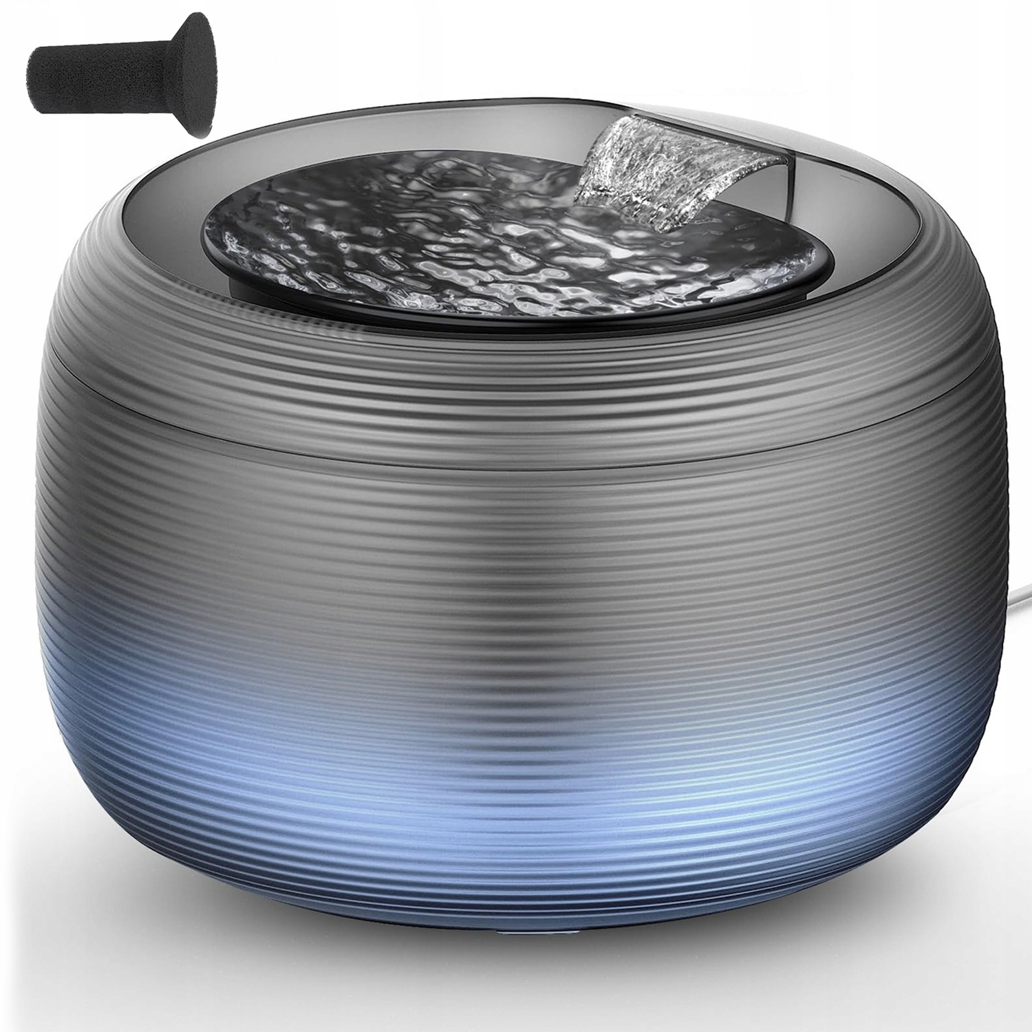 Dávkovač Vody Pro Zvířata O Objemu 2,5 L S Filtrem A Vestavěným Led Světlem