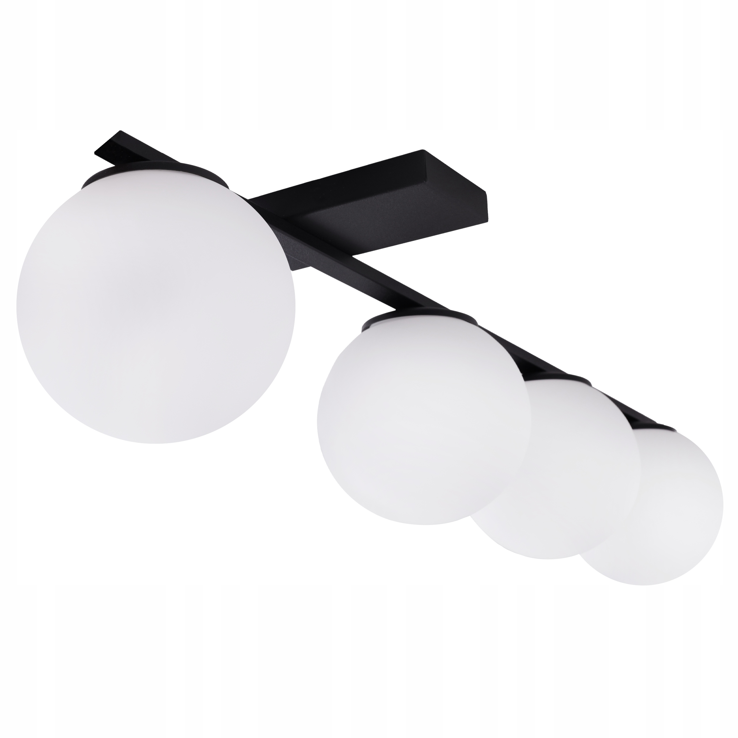 Stropná Lampa Stropné Svietidlo Závesný Luster Čierny Led Biele Gule Moderná E14