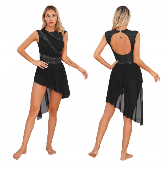 Sukienka Damska Do Tańca Do Baletu Body Strój Czarny M Tutu 2650