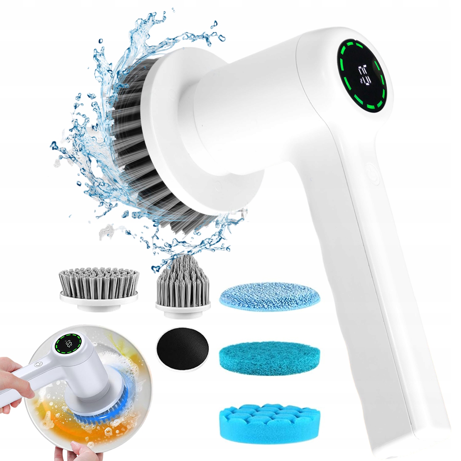 Levně 6 V 1 Elektrický Kartáč Na Čištění Výkonných Rotačních Mopů A Úklid