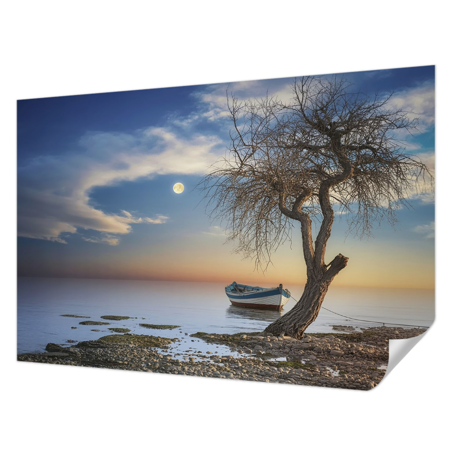 Nástěnná tapeta pro rychlou proměnu interiéru Klidná krajina 104 x 70 cm