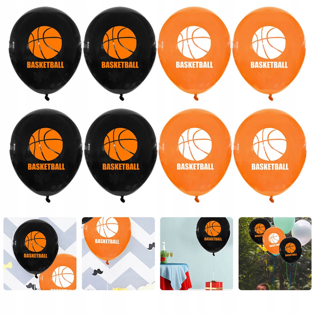 20Pcs Durable Latex Basketball Print Balloons for Party Decor