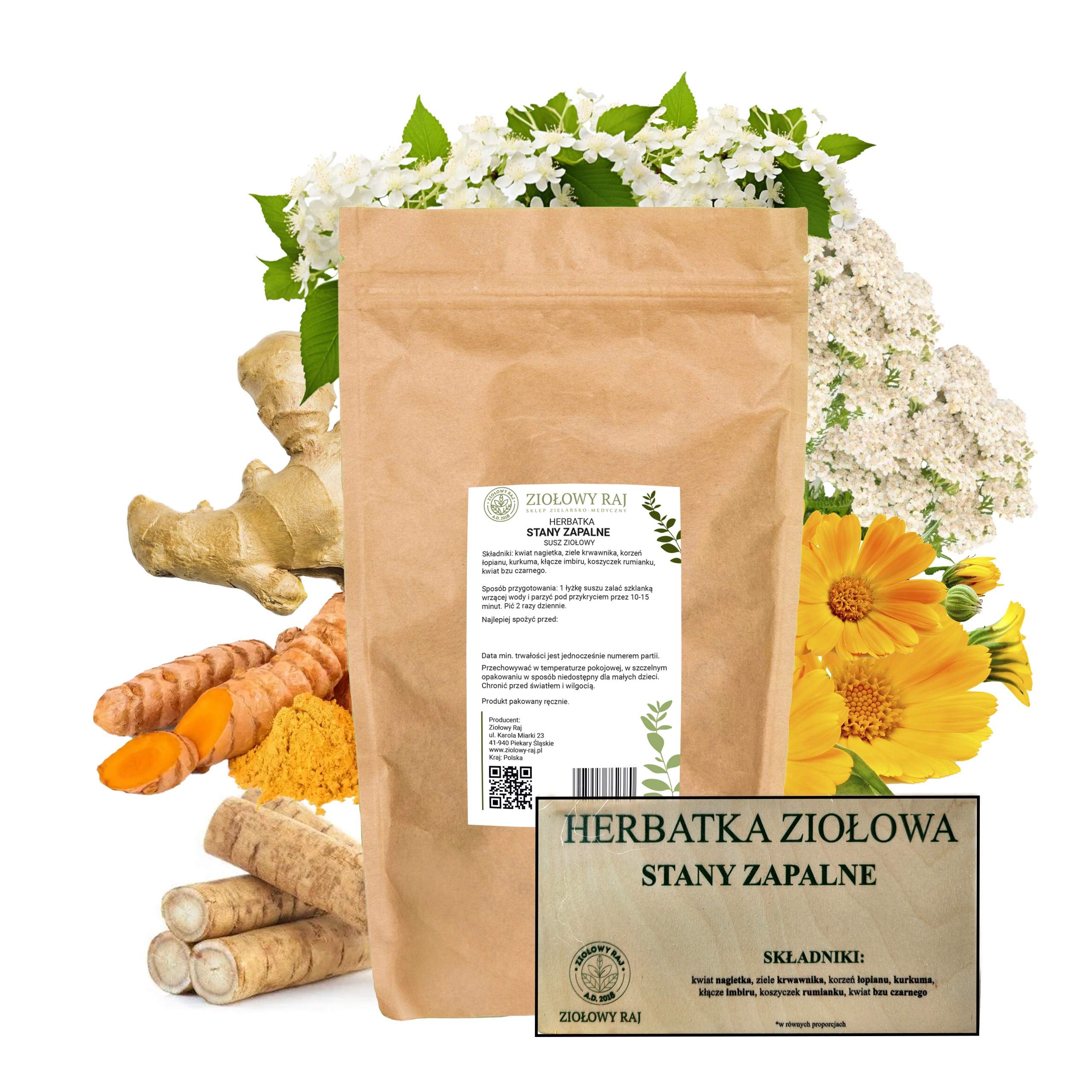 Levně Protizánětlivé byliny na záněty měsíčku řebříčkového Kurkuma 1000 g