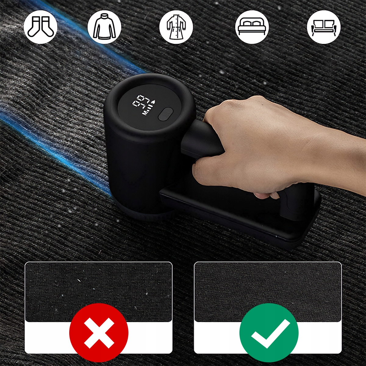 Golarka do ubrań DM Lint X-Remover Zasilanie sieciowo-akumulatorowe