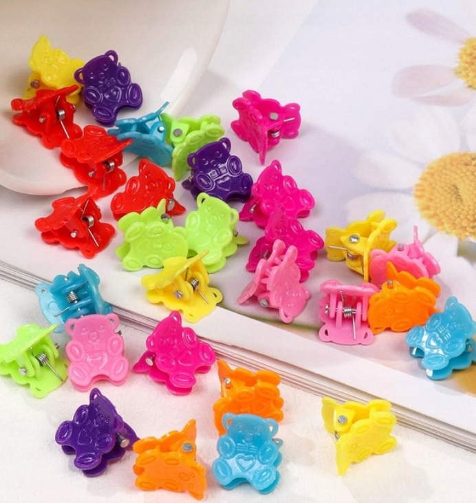 Kolorowe mini spinki żabki do włosów MISIE 5szt Kod producenta Spinka