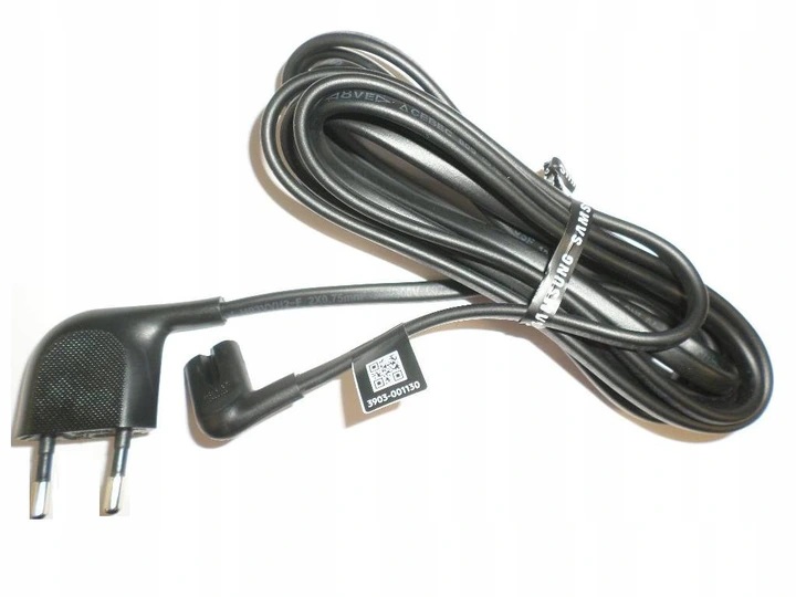 Oryg. kabel przewód zasilający do Tv Samsung 3m, kątowy 2pin, ósemka, C7