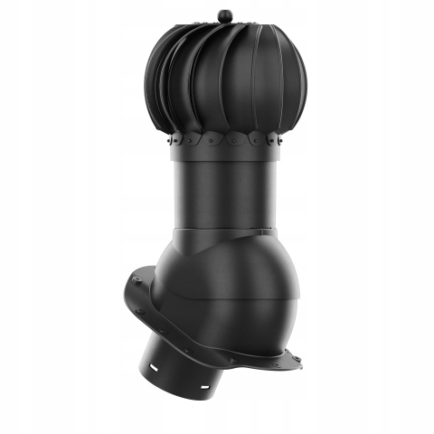 Rotačný krb Rotoline profil B fi 150 mm guľovitý, čierny