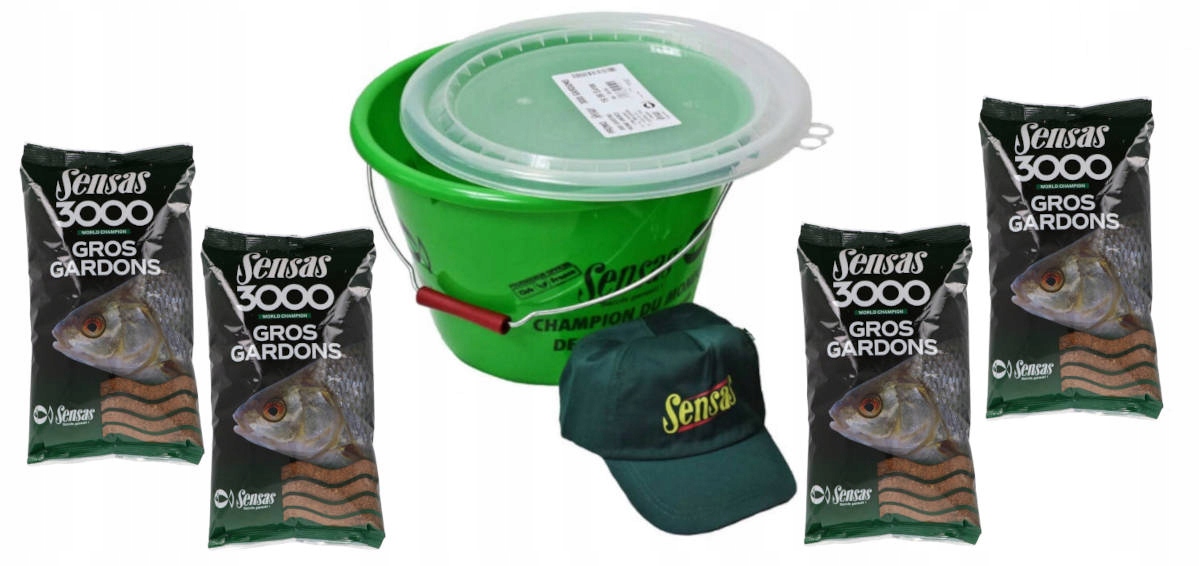 Zanęta zawodnicza Sensas Gross Gardons wiadro Czapka