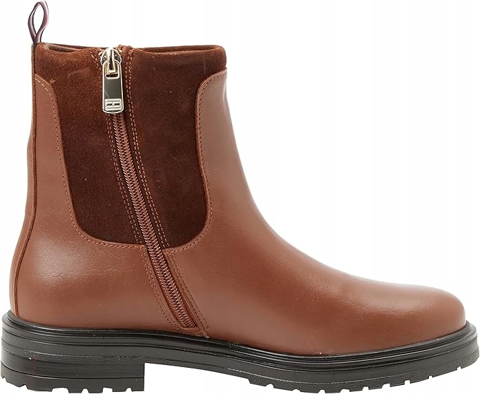 Tommy Hilfiger Kotníkové Boty Thermo Leather Belt Bootie FW0FW07479 Hnědé vel. 39