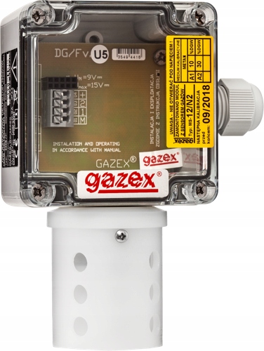 Gazex dvouprahový detektor plynu vodík 500/1000ppm el-ch senzor DG-7E/N