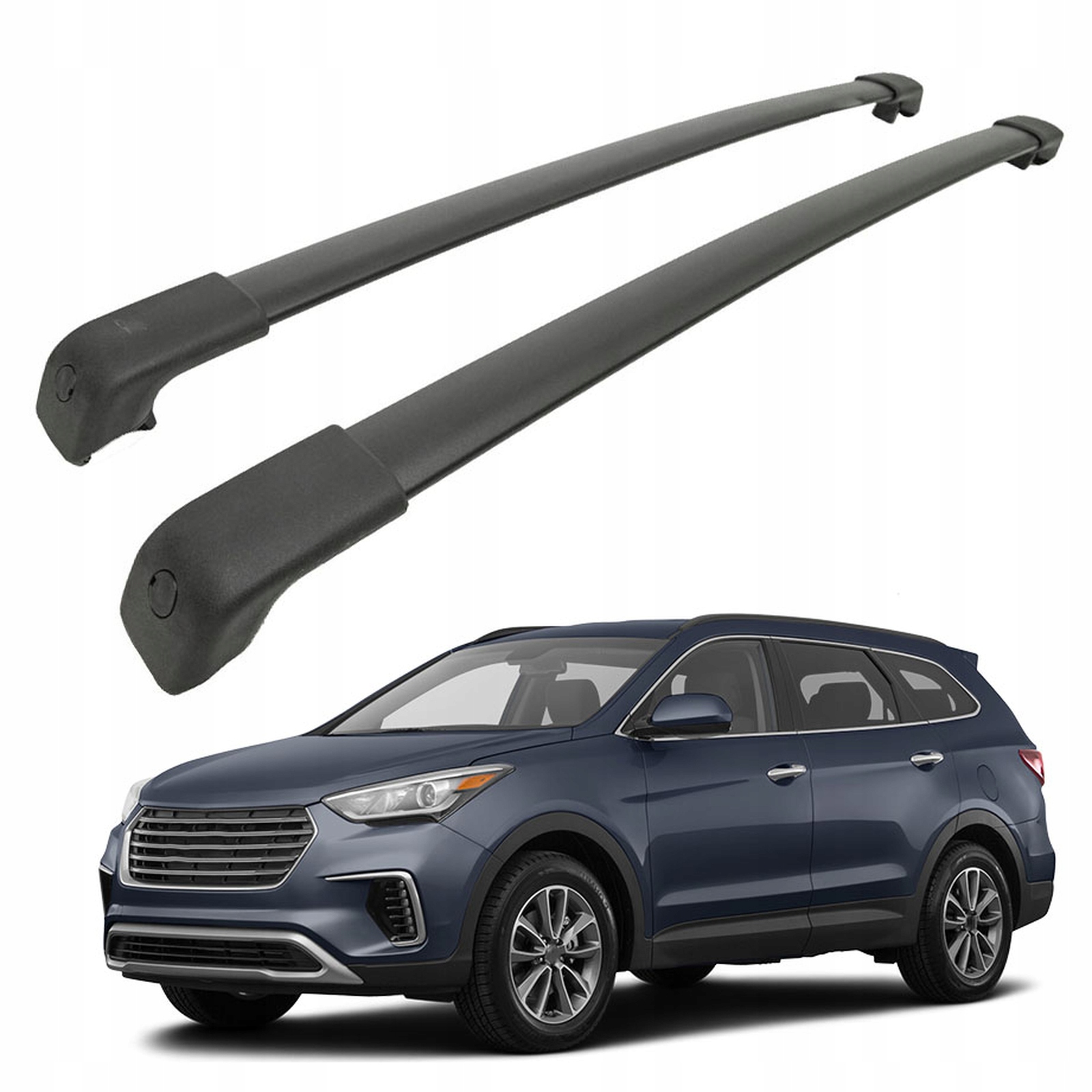 Strešné nosiče priečniky pre Hyundai Santa Fe 2012-2018 Oem štýl čierny 2ks