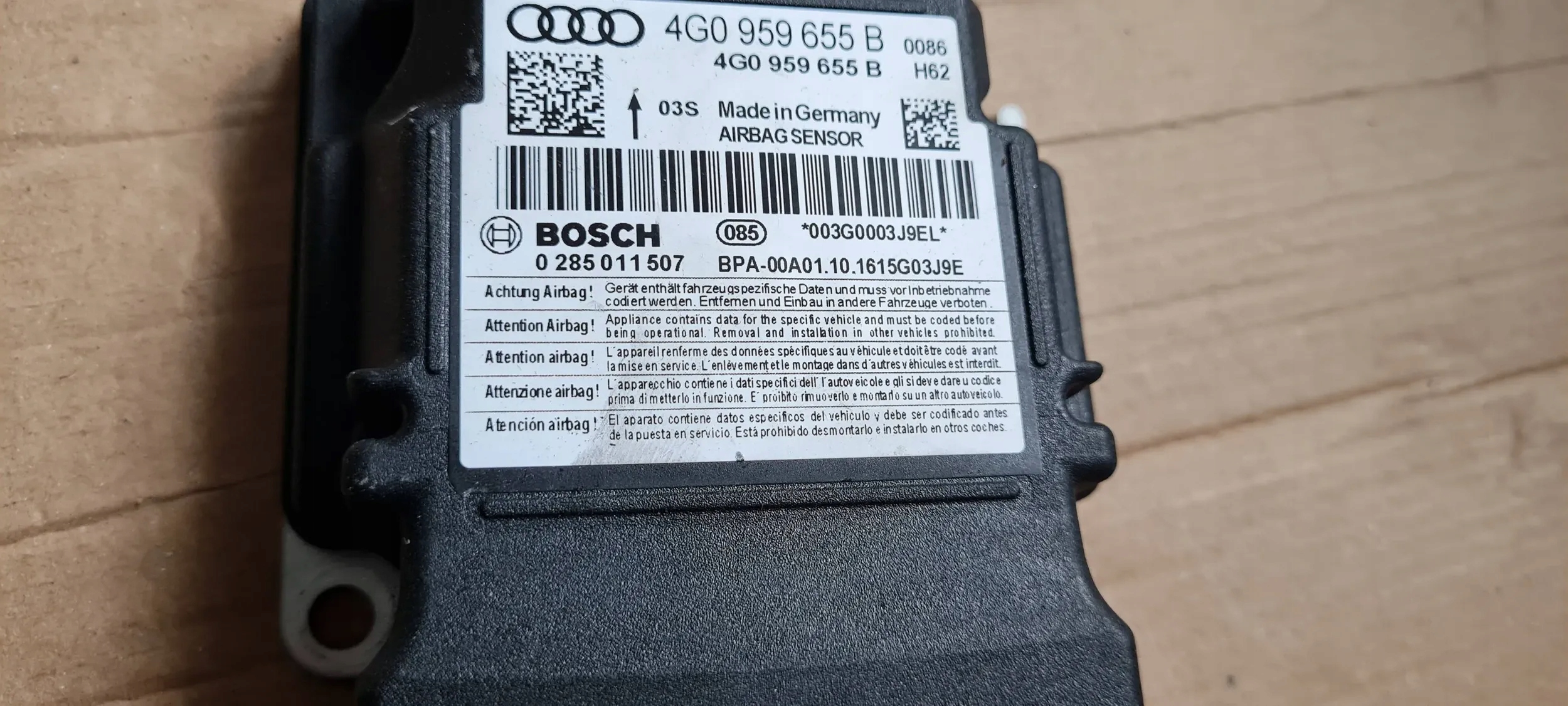 A6 C7 4G LIFT SENSOR MODULO CENTRALINA AIRBAG 4G0959655B
