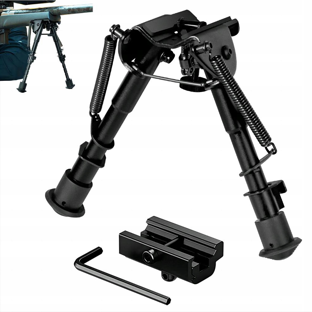 Bipod Dwójnóg Do Polowania Nastawny 6"- 9" Odporny Na Wstrząsy Czarny
