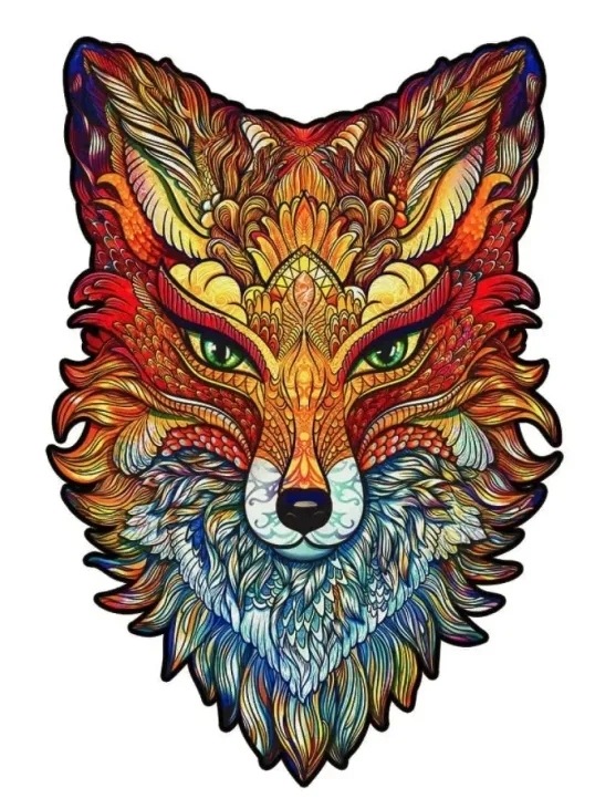 Puzzle Drewniane Dla Dorosłych Ognisty Lis