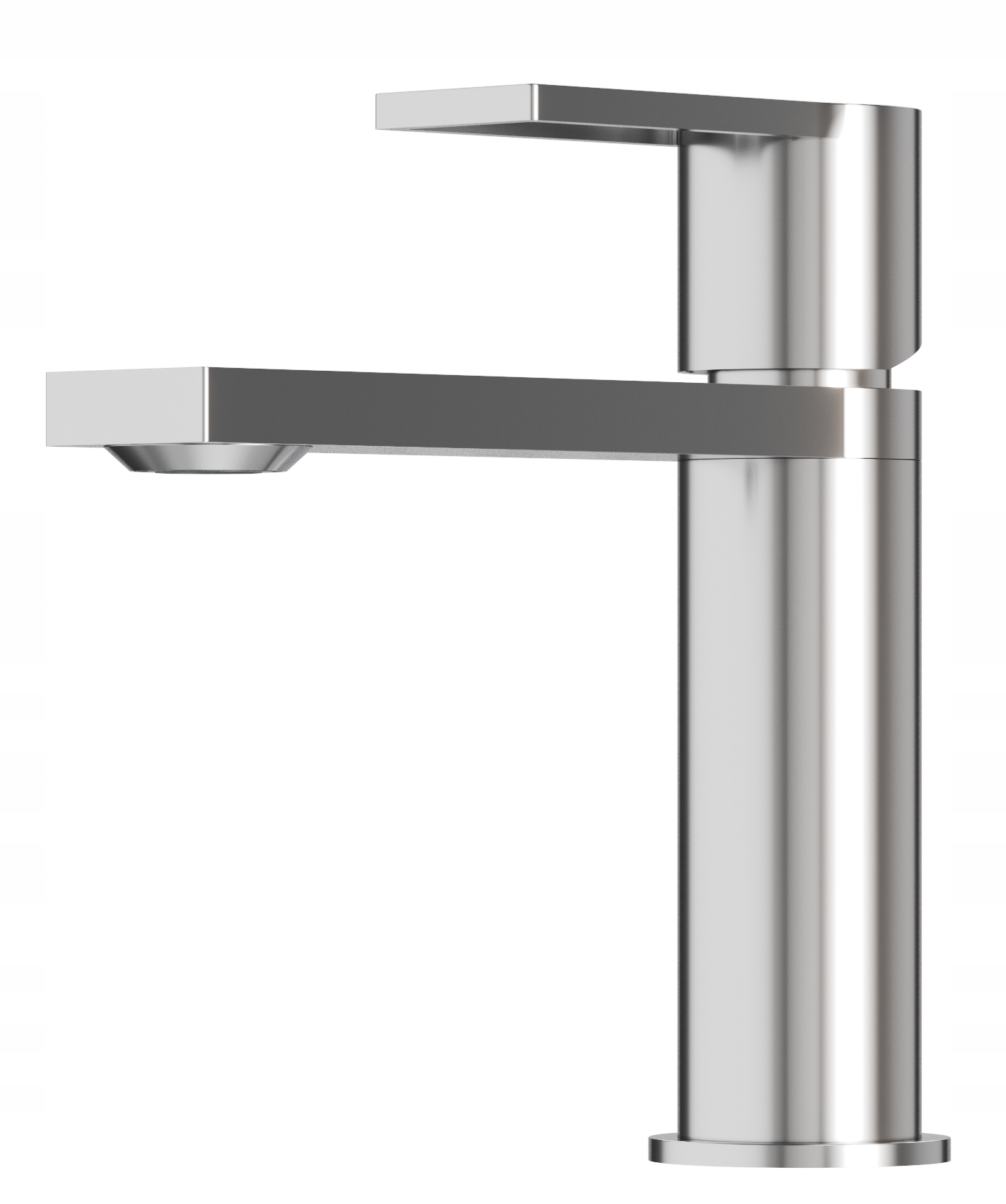 Umývadlová Batéria Arma Strieborná Nízka Kúpeľňová Mosadzná Chrómová Kohútiková