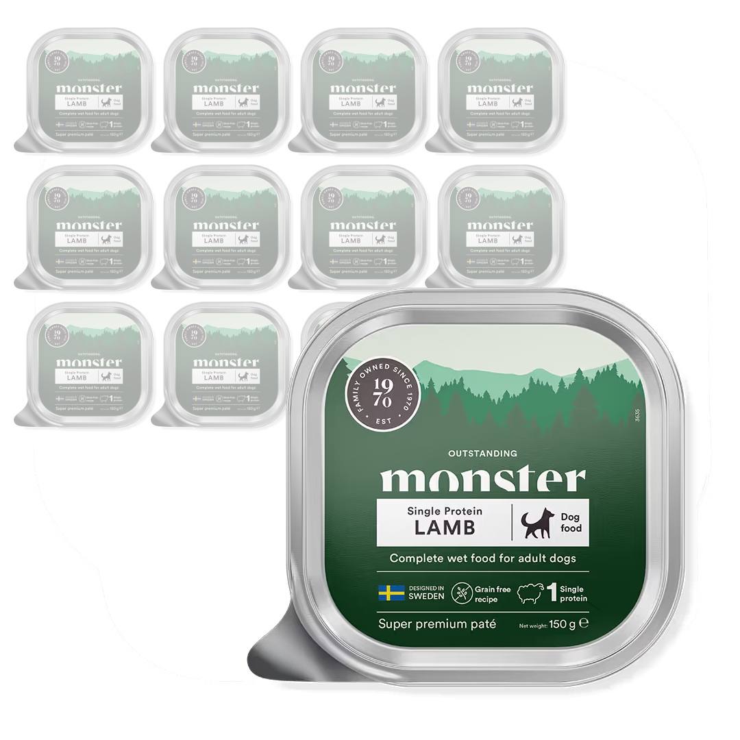 Monster Dog Lamb Paté 12x150g Vlhké Krmivo pro psy Paštika s jehněčím masem