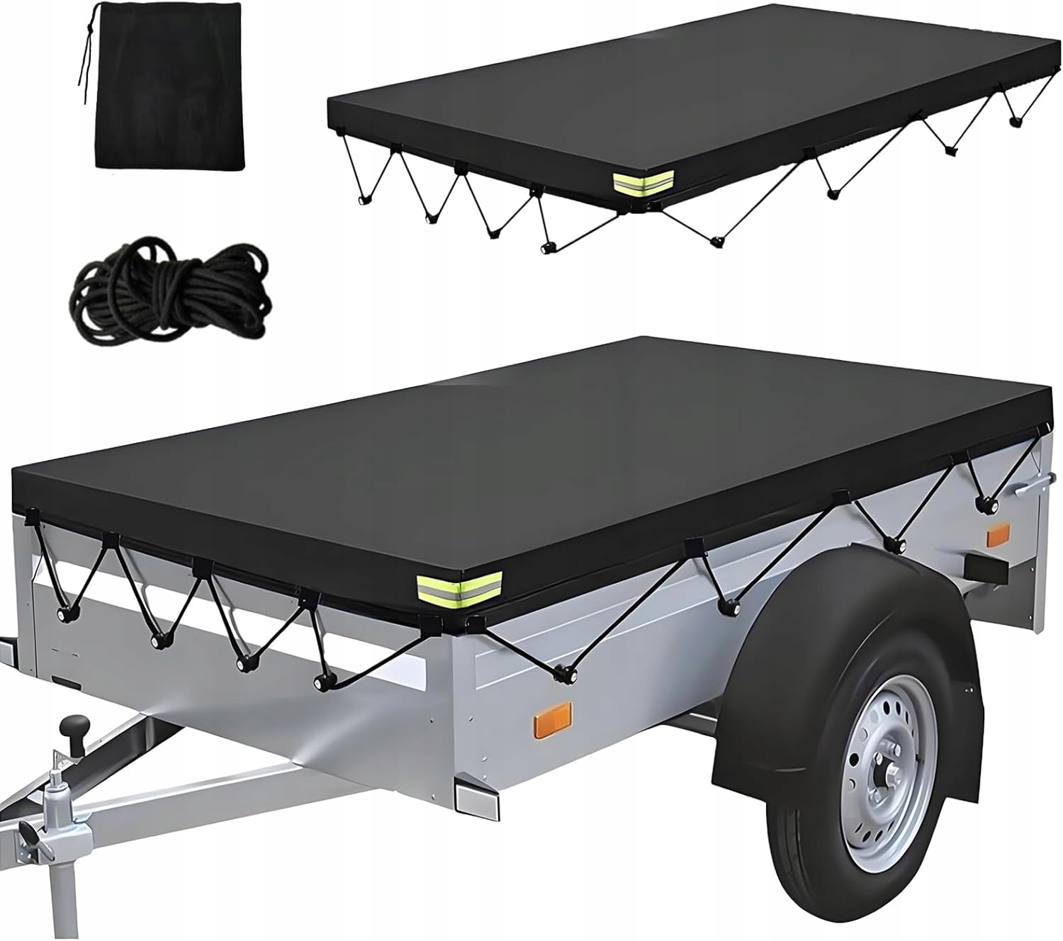 Plášť Na Přívěs Zesílená Tkanina Pvc Oxford 420D S Očky 214*122 cm