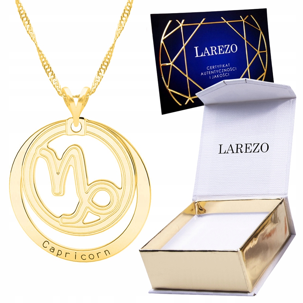 Zlatý pozlacený náhrdelník ze stříbra 925 se znamením zvěrokruhu Kozoroh