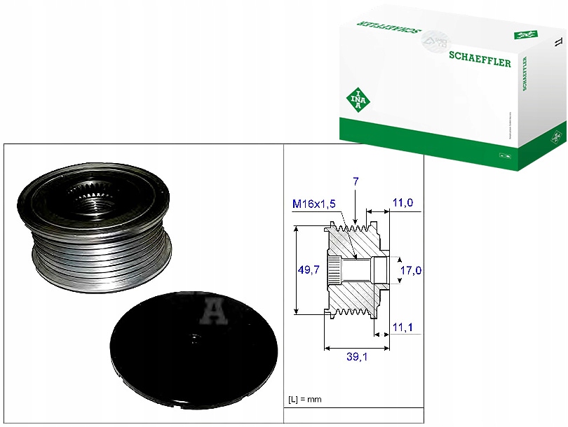 INA535 0084 10 Pásové Kolo Alternátoru Db Asistent řidiče #33