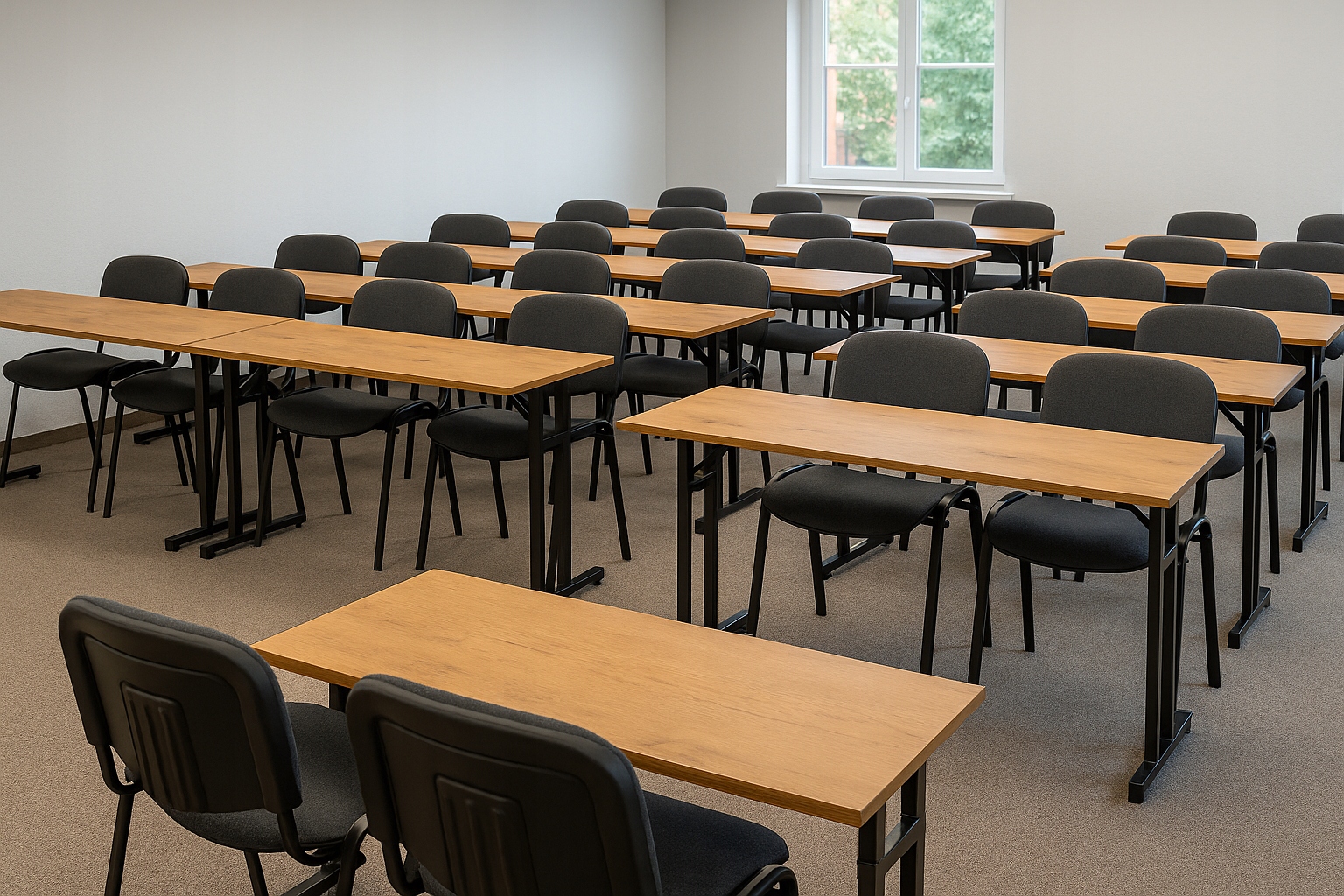 KRZESŁO KONFERENCYJNE BIUROWE ISO SZARE GRUBY PROFIL TAPICEROWANE Z ATESTEM Szerokość mebla 55 cm