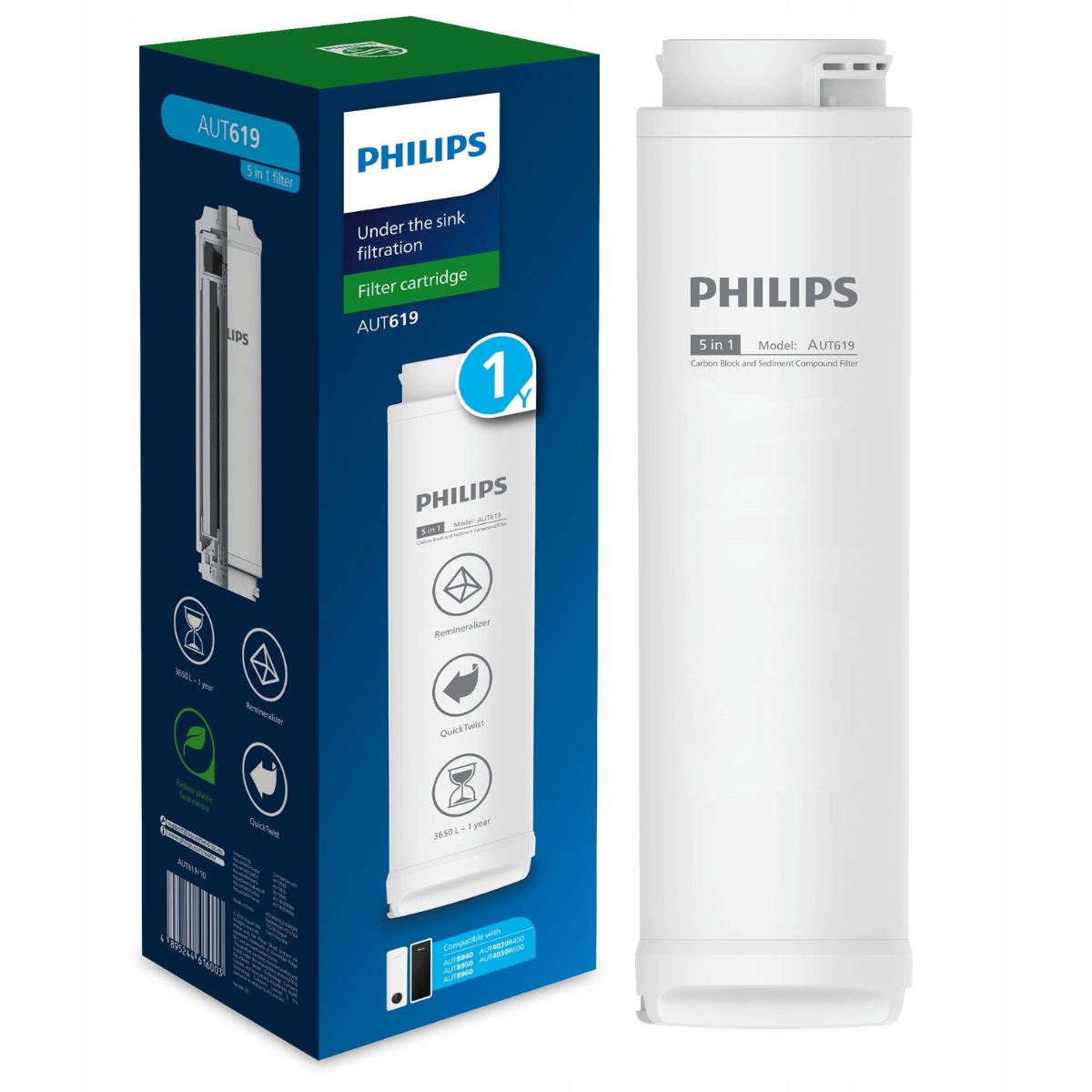 Wkład wymienny 5w1 Philips AUT619 do filtra AUT8950 i AUT8960