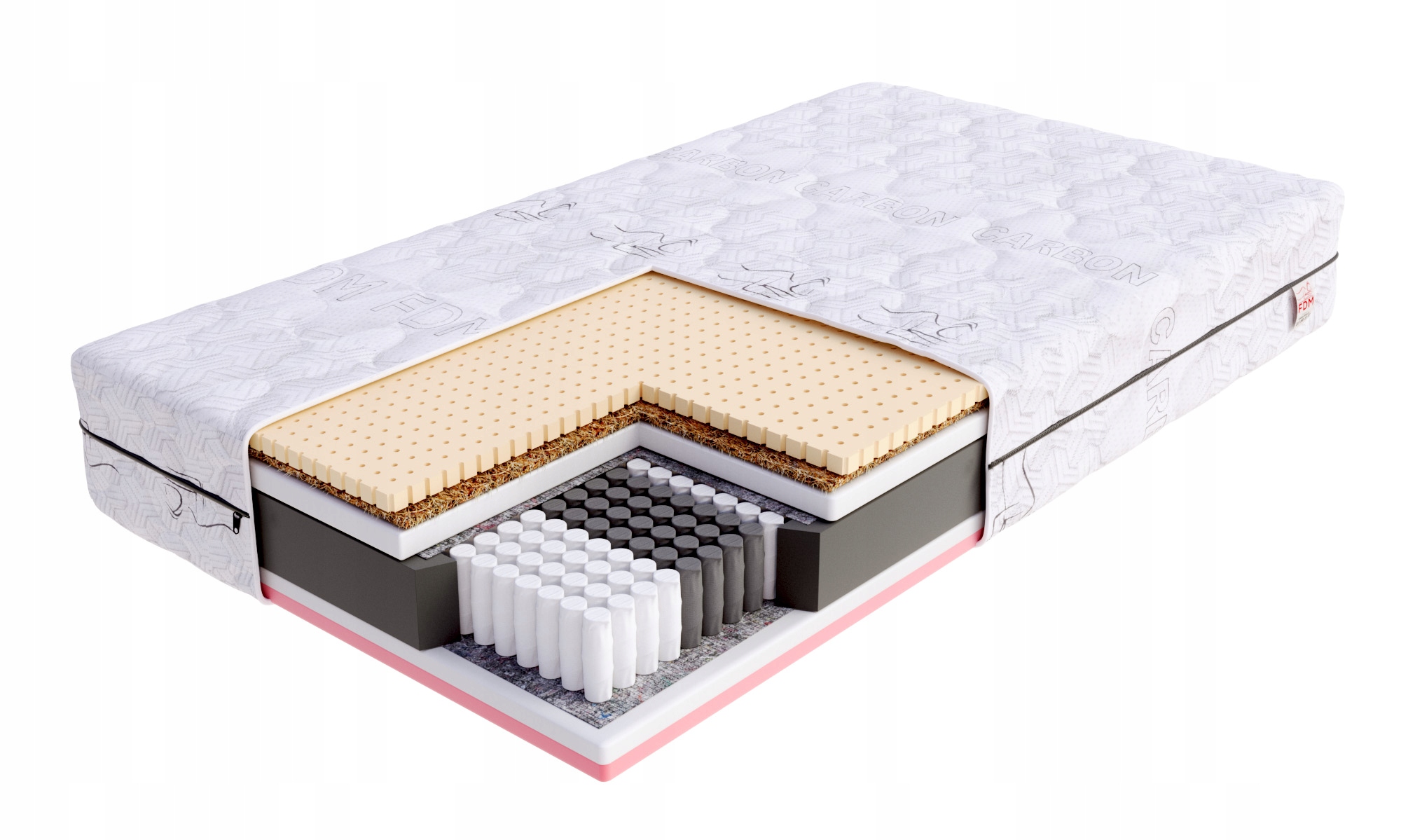 Matrace 140x200 multipocket kokos visco latex Fdm Veneto Carbon