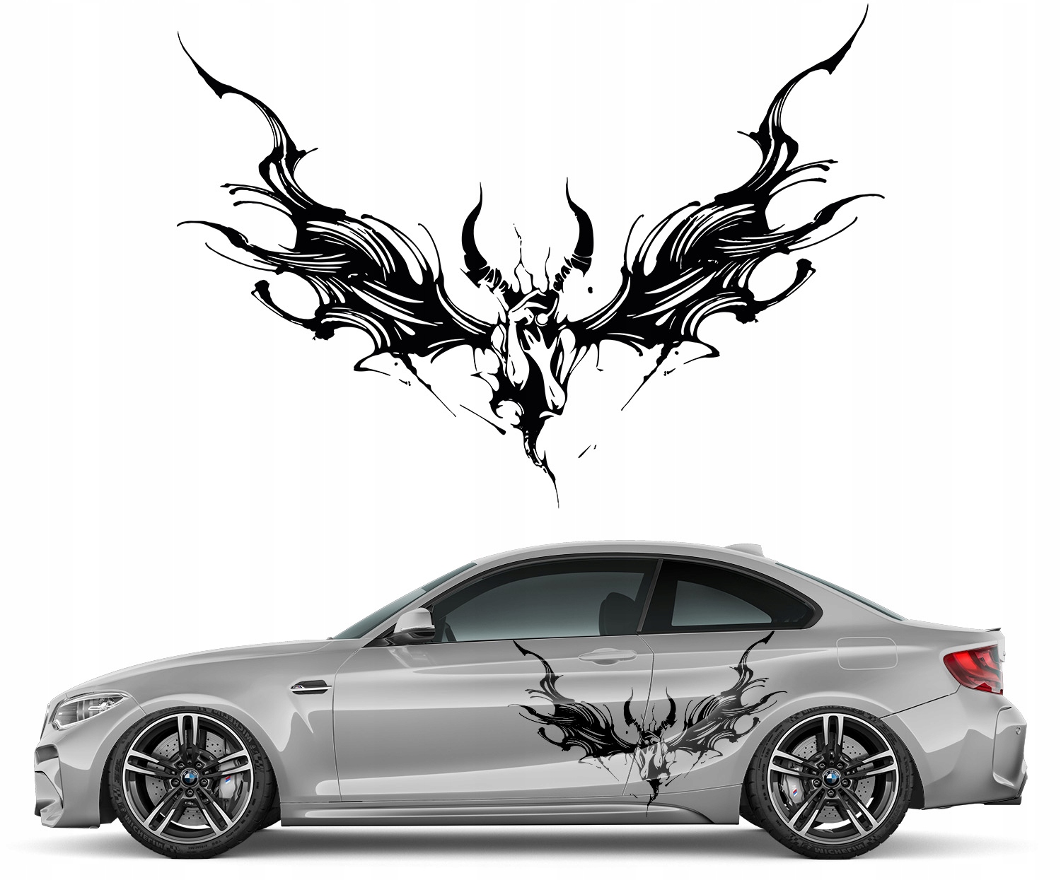 Samolepka na auto Motiv Ďábel Diablo 81x114 cm