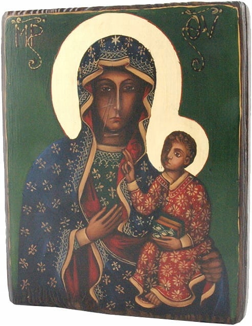 IKONA - MATKA BOSKA CZĘSTOCHOWSKA, PISANA Szerokość produktu 18 cm