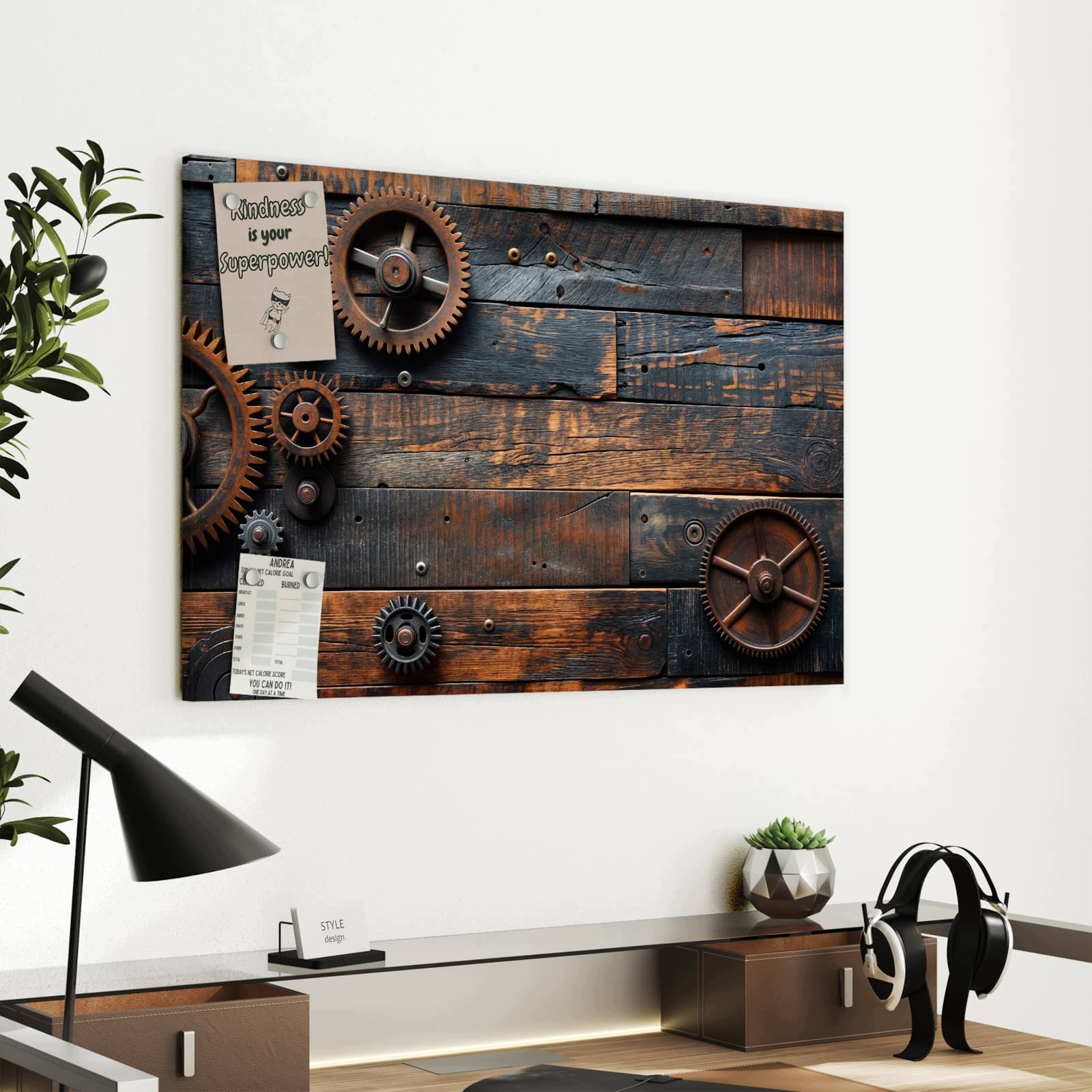 Magnetická tabule Dřevo Zebatki 60 × 40 cm