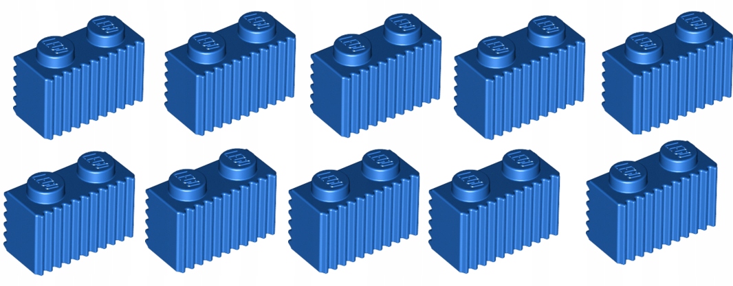 

Lego Brick 1x2 Grill 2877 Niebieski 10 szt