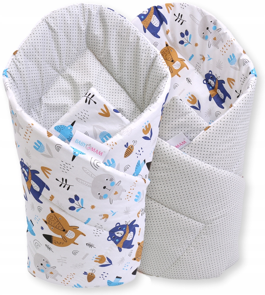 ROŻEK NIEMOWLĘCY BECIK OTULACZ DWUSTRONNY BAWEŁNA BABYMAM