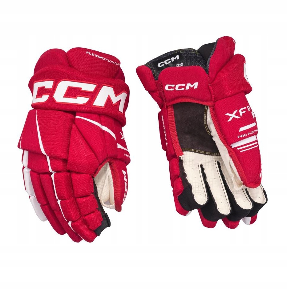 CCM Rukavice CCM Tacks Xf 80 Jr, Junior, 11", červená-bílá