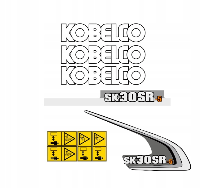 Samolepky polepy samolepkami Kobelco SK30SR