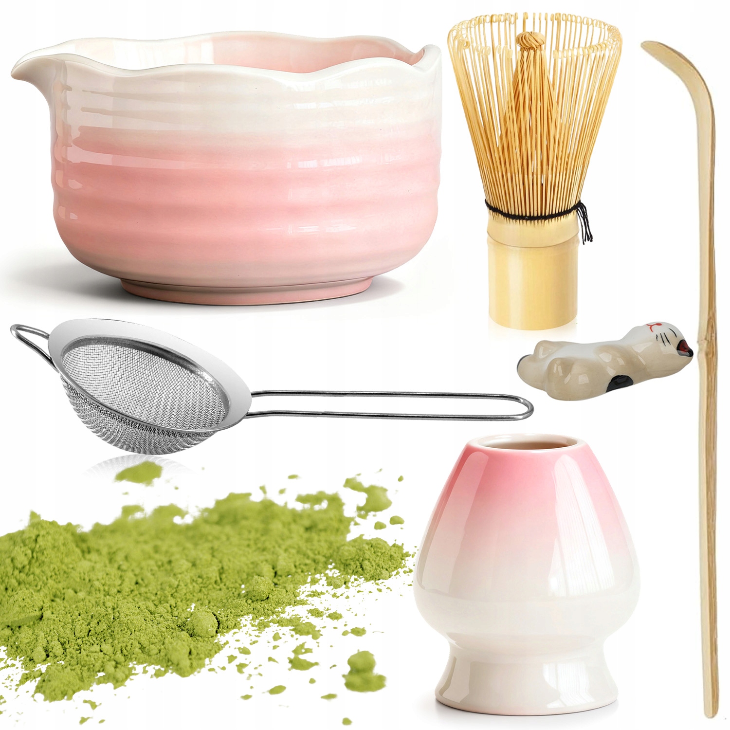 Levně Dárková Sada Na Čaj Matcha Tradiční Příprava Matchy 6 Kusů