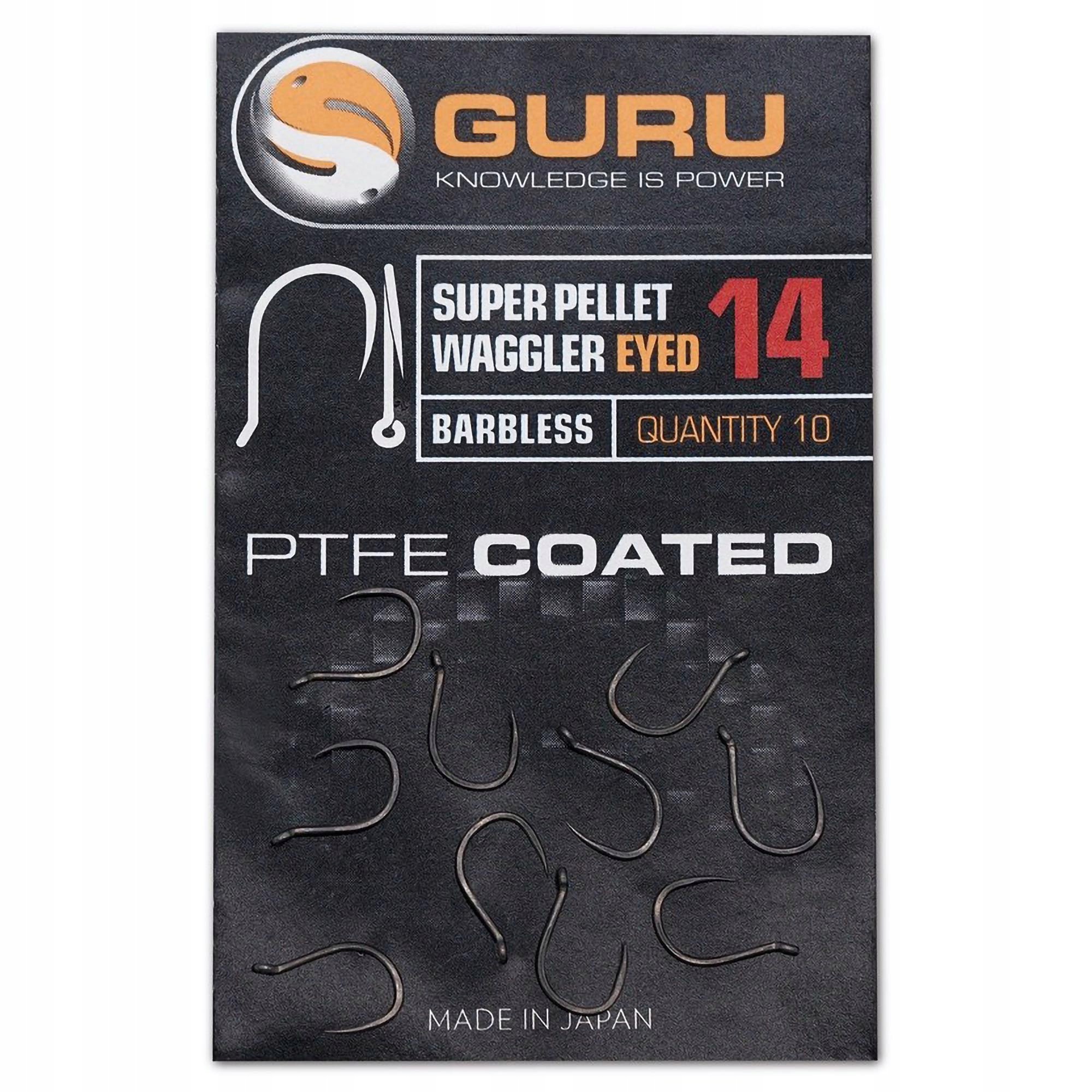 Haczyki Guru Pellet Waggler Eyed Barbless 14