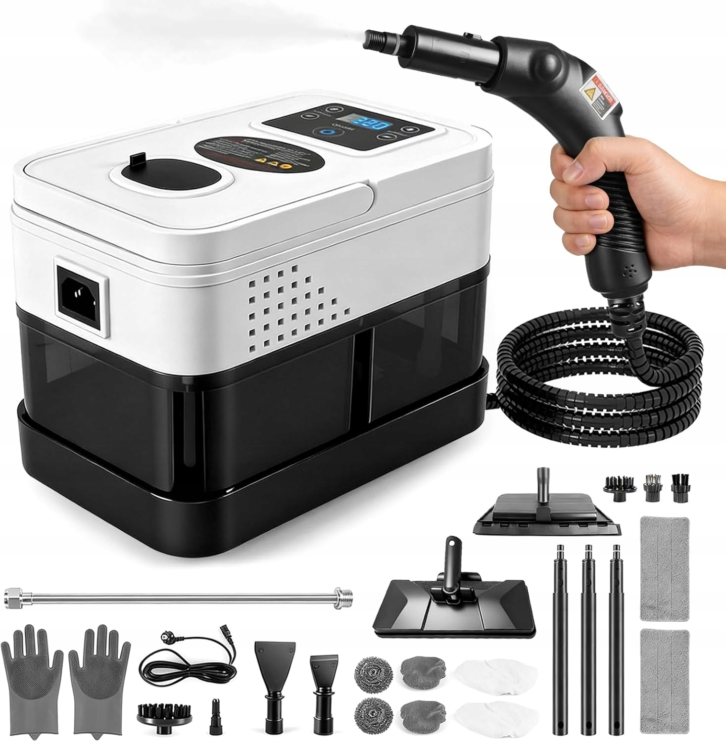 Ruční Parní Čistič 2500W Tlak 4 Bar 19 Příslušenství 1800 ML