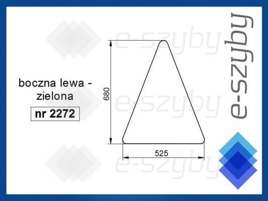 čelní sklo traktor Fiat 80 90 94 boční levé zelené