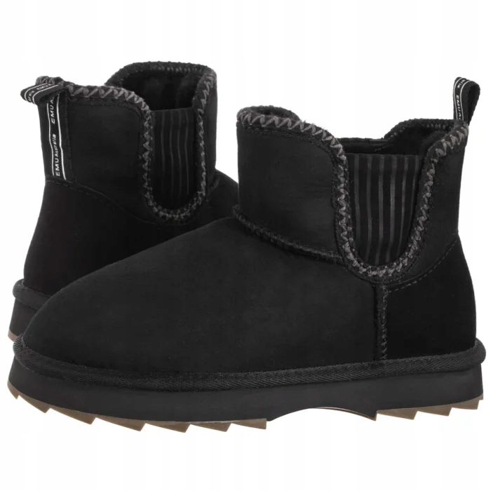 Dámské zimní boty Kotníkové Boty Emu Australia Higgie Black W13198 Černé